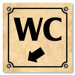 WC vlevo dolů, 100x100mm, pergamen, Kansas